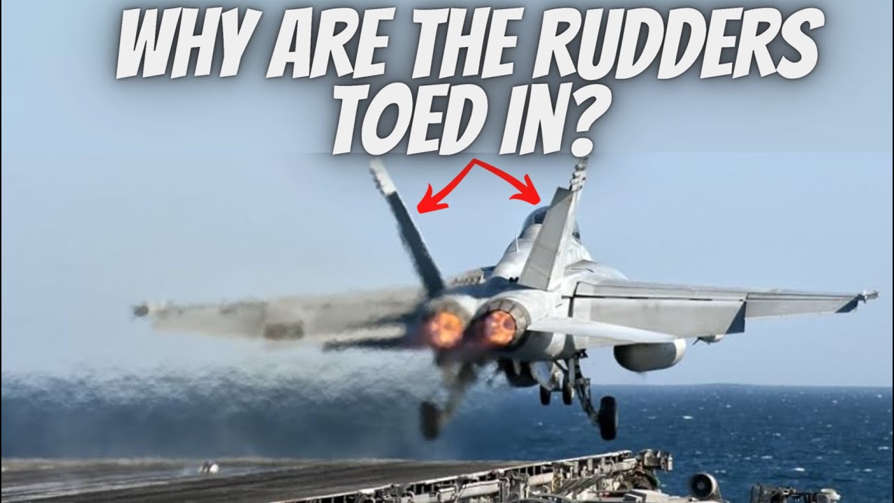 F/A-18 Rudder Deflection On Take Off - YouTube