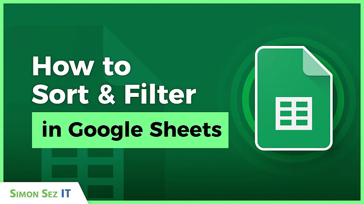 Sorting and Filtering in Google Sheets