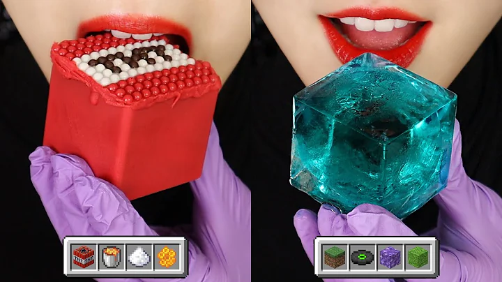 MINECRAFT FOOD IN REAL LIFE, ICE ASMR, SUGAR FONDANT TANGHULU EATING SOUND ASMR 💿