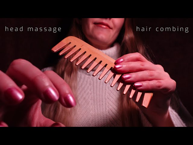 ASMR Hair Combing & Head Massage Layered Sounds | Whispered 🎤💤