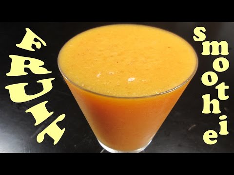 how-to-make-smoothie-using-blender-fruits-recipe-peach-peaches-pineapple-banana-orange-juice-jazevox