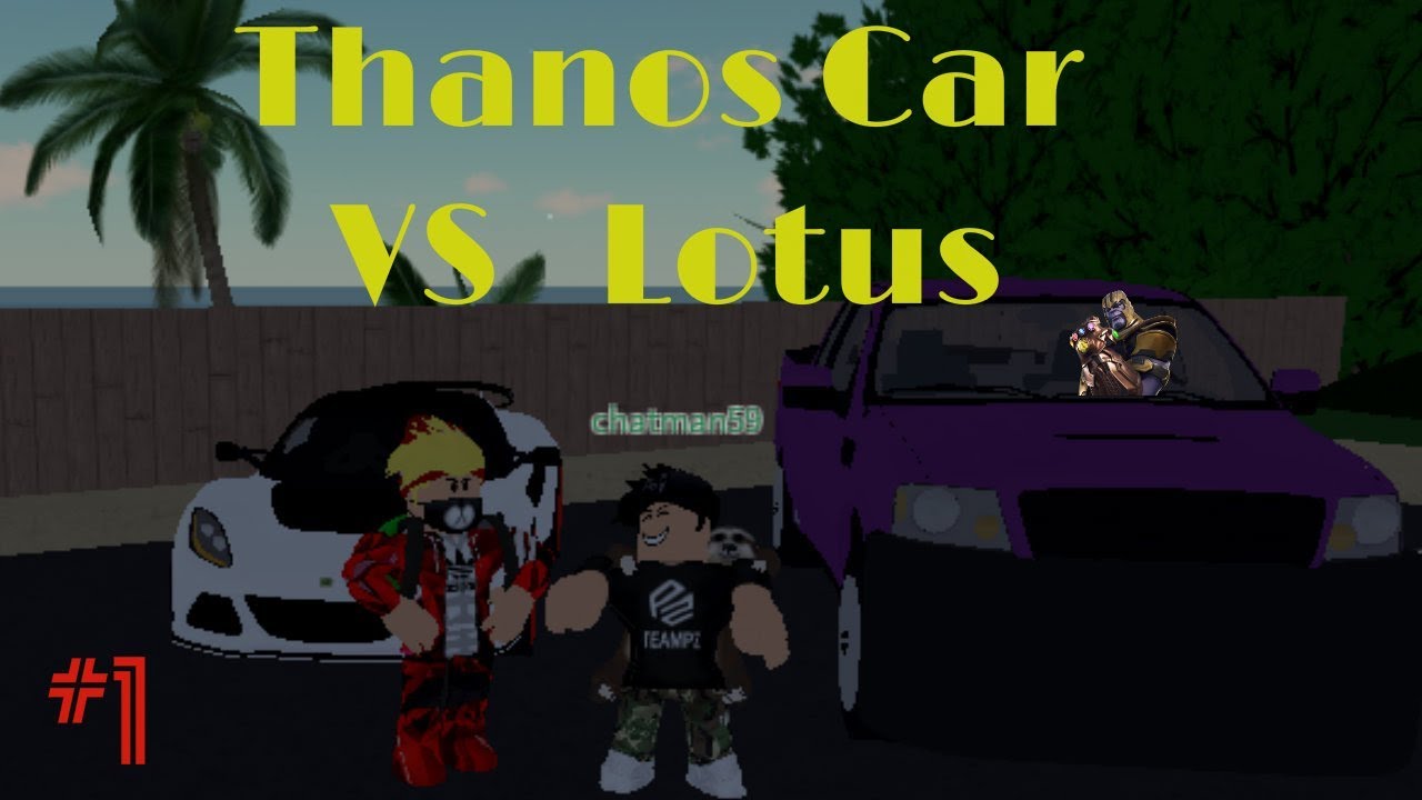Thanos Car Vs Lotus Roblox Ultimate Driving Simulator Youtube - roblox thanos car