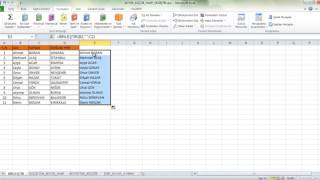 Excel Ad soyad birleştirme