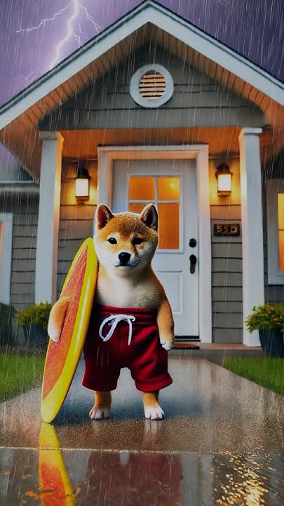 this-shiba-inu-doesn-t-do-rain-checks-ai-dog-cute-funnyvideo