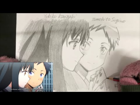 Drawing-Tomohito-Sugino-Yukiko-Kanzaki-(Assassination-Classroom)-