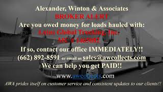 Sports Performance Broker Alert:Lotus Global Trucking Inc.-MC# 1465082