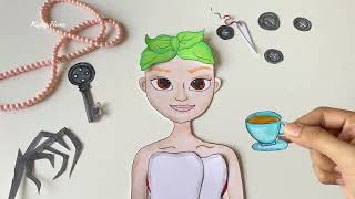 Makeup for Girl with PAPER DOLL COSMETICS 💄
