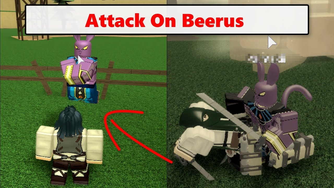 I Played With Beerus Himself Op Attack On Titan Revenge - attack on titan titan slayers vs titan shifters roblox