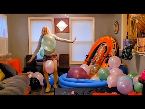 Balloon Belly & Popping Balloons - YouTube