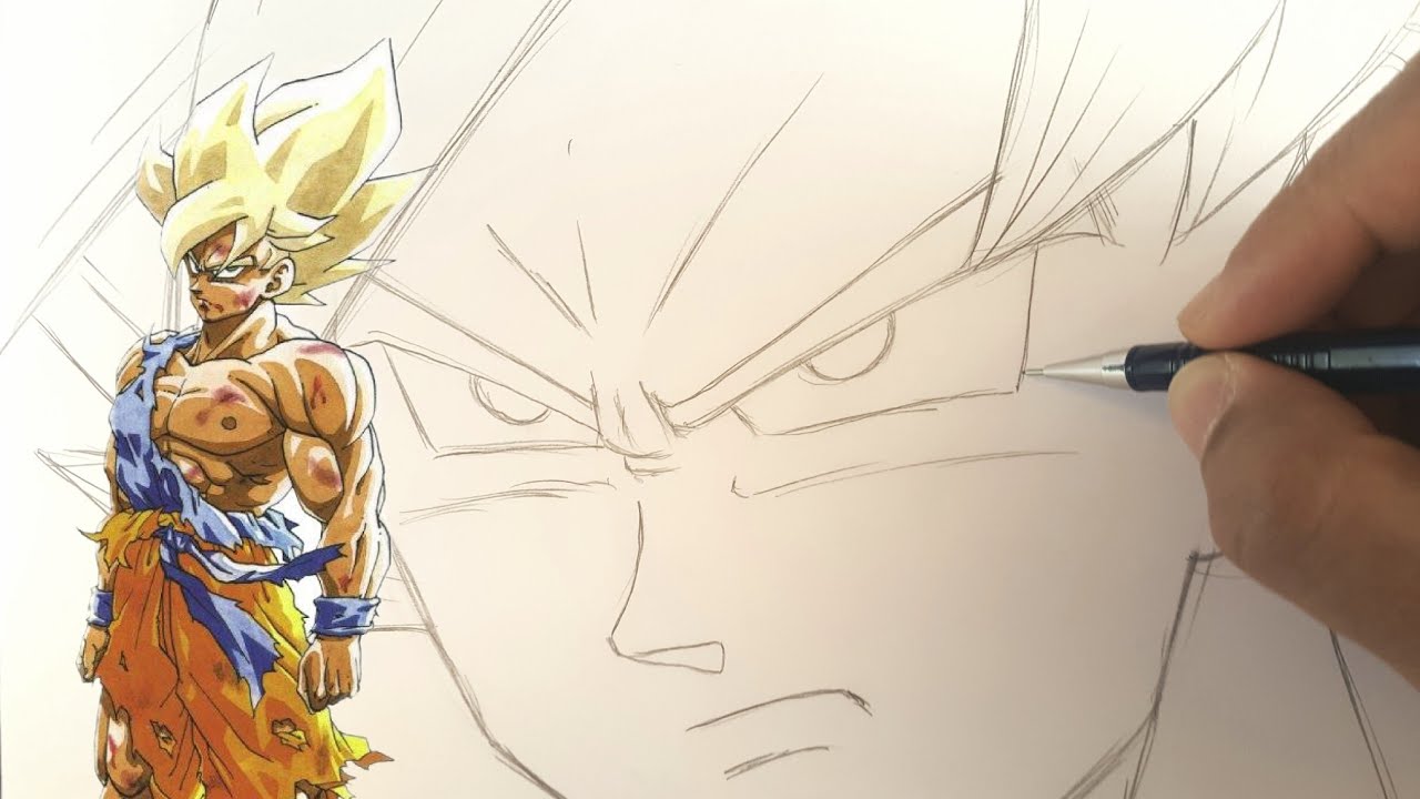 Comment Dessiner Goku Ssj Facilement Dbz