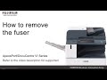 How to remove the fuser