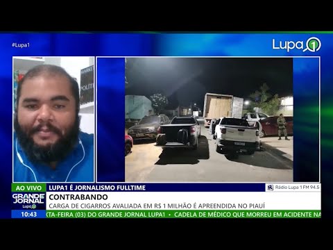 Carga de cigarros avaliada em R$ 1 milhão é apreendida no Piauí.