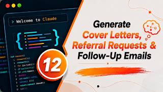 Day12/60: Generate Cover Letters, Referral Requests & Follow-Up Emails | Claude AI Coding Challenge screenshot 4