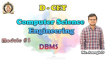 DCET 2018 CSE MODULE 3 DBMS PART I QP SOLUTIONS