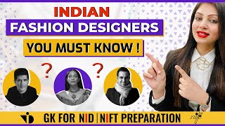 GK for NIFT/NID Entrance Exam 2023 |Indian Fashion Designers | How to prepare for NID NIFT