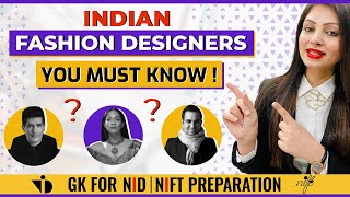 GK for NIFT/NID Entrance Exam 2023 |Indian Fashion Designers | How to prepare for NID NIFT screenshot 3