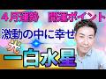4月運勢　一白水星　運の乱高下に注意！開運ポイント【九星気学】【NineStar風水®︎】【開運コンシェルジュ®︎】