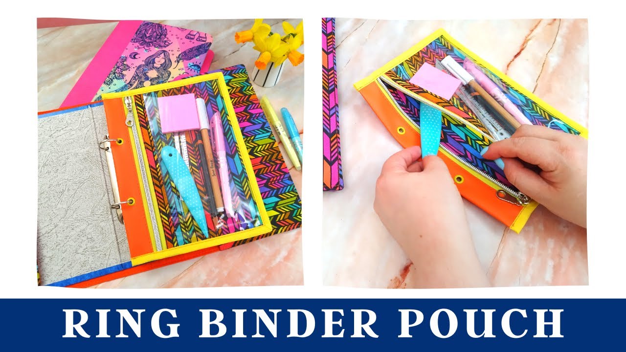 DIY Back-to-School 3-ring pencil pouches - free sewing tutorial