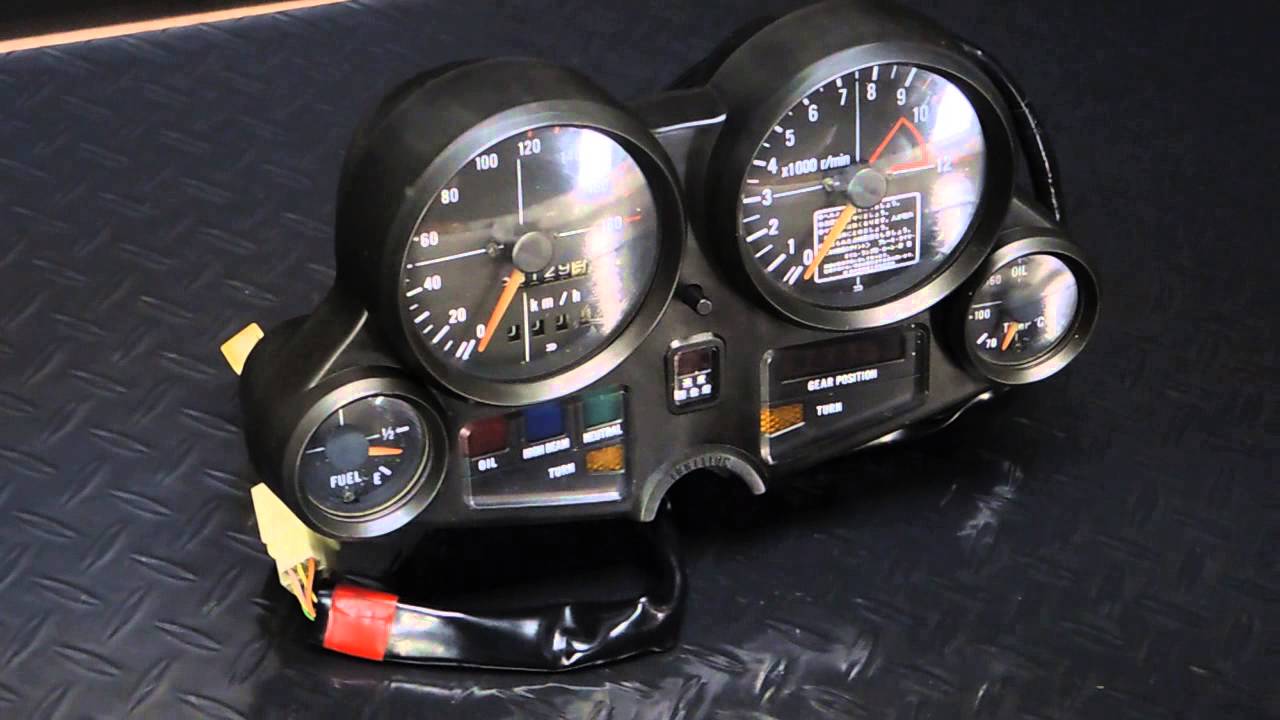 GSX750E GS75X ベコ 純正 メーターはこんな感じです。 - YouTube
