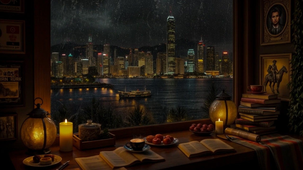 Relax Instantly with Rain on Glass 🌧️ Quiet Night Ambience for Mental Release & Deep Rest