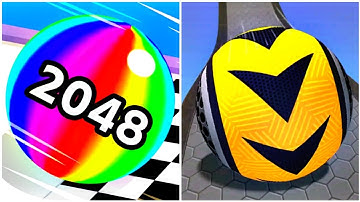 Satisfying 3D Games ! Rolling Ball Sky Escape ! | ! Ball Run 2048 ! Walkthrough Android Gameplay