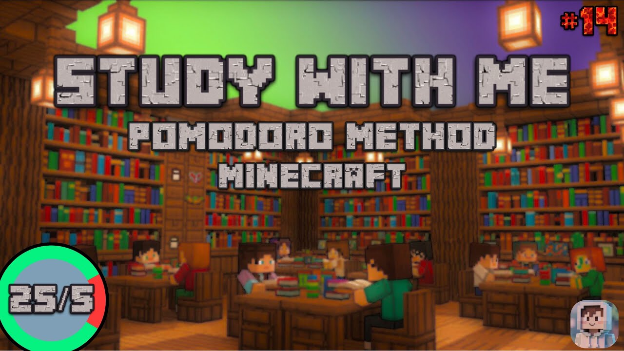 Productive Minecraft Study Timer | Pomodoro 25/5 (#14) - YouTube