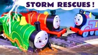 toy train stories thomas his friends being rescued storms