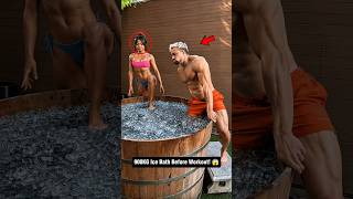 900KG Ice Bath Before Workout! 😱 #joesthetics #viralshort