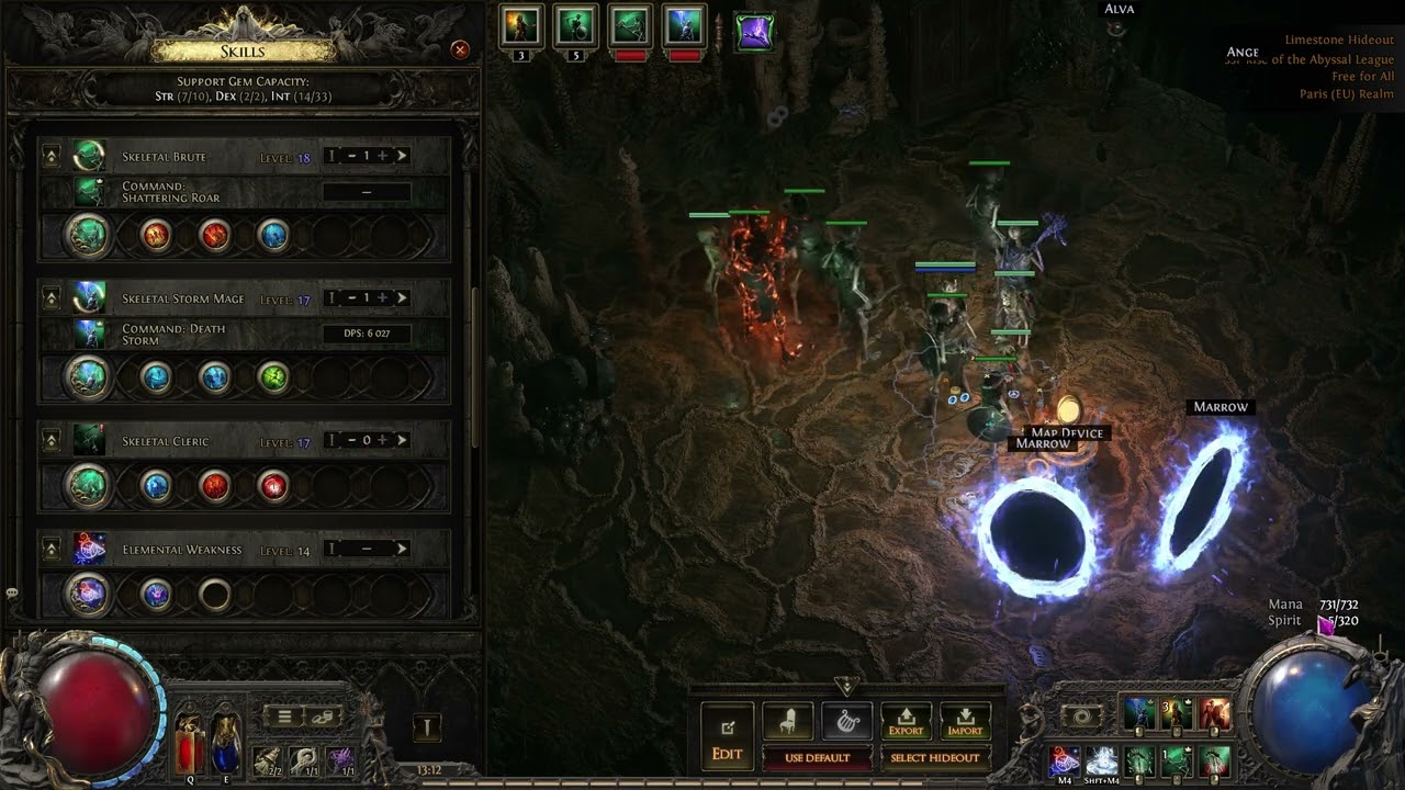 Path of Exile 2 Skeletal Warriors spirit reservation bug