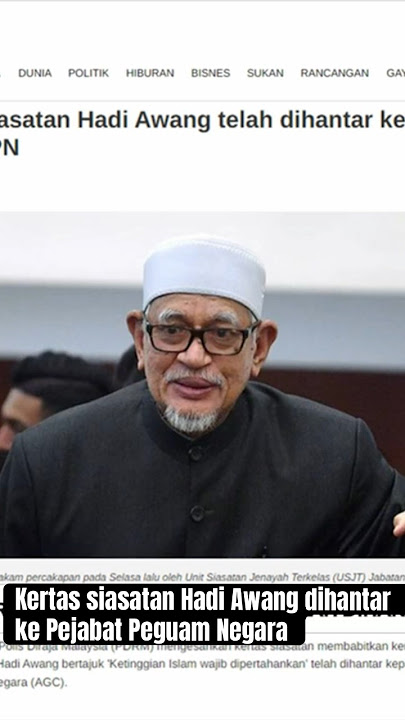 Hadi telah dirakam keterangan percakapan pada Selasa lalu. #AWANInews