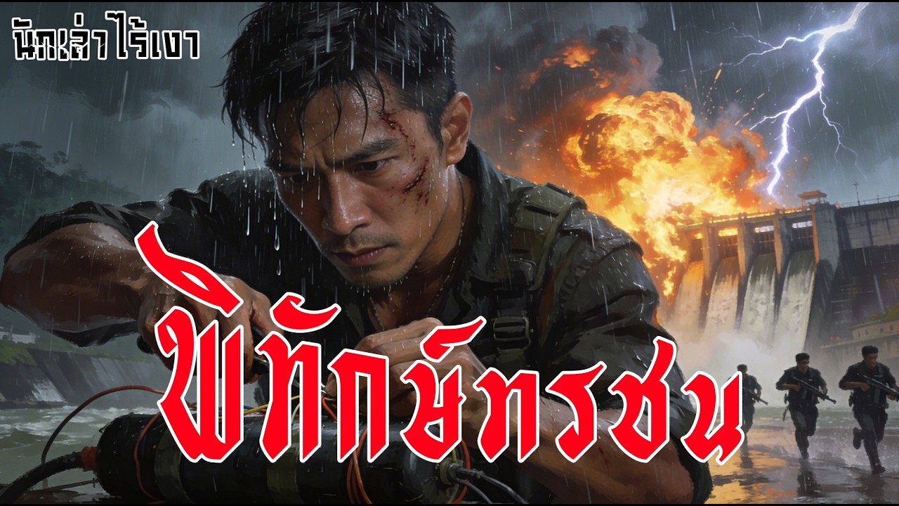 พิทักษ์ทรชน - พนาทรุดตัวลงพิงเสาตอม่อหอบหายใจอย่างหนัก หัวใจของเขาเต้นรัวราวกองศึก