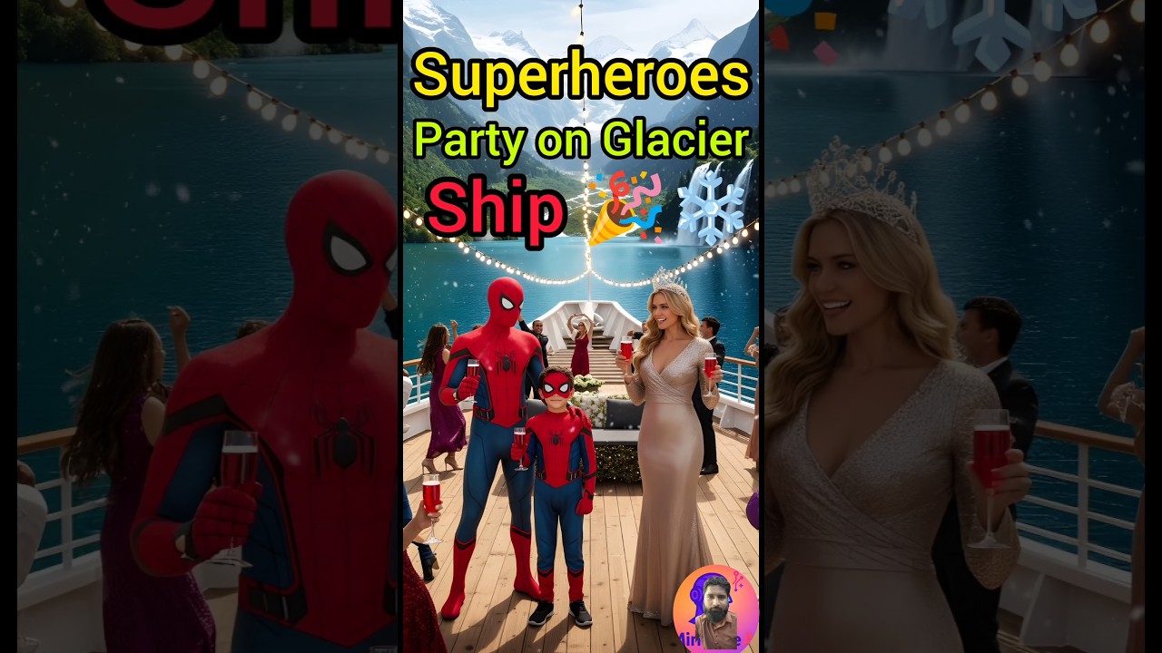 Superheroes Glacier Ship Party ❄️🎉 | Marvel & DC Heroes 