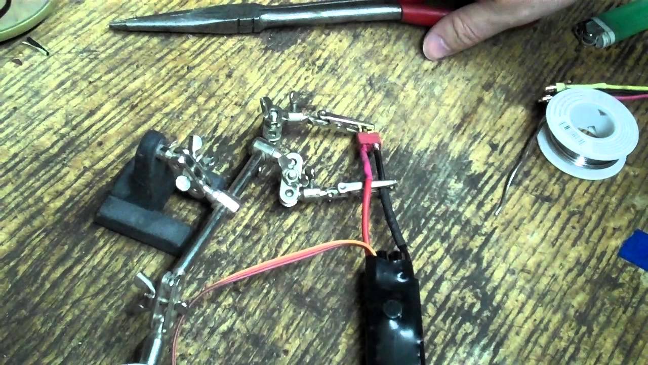 How to Solder thick wire to a lipo battery or speed control ESC YouTube