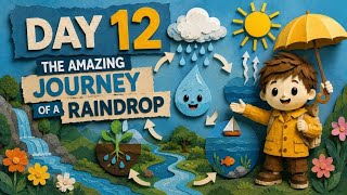 💧 The Amazing Journey of a Raindrop Explained in 60 Seconds | Day 12 | PaperVerse Academy