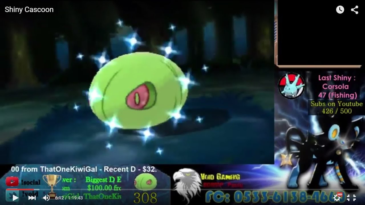 #13 - Live Shiny Cascoon In Pokemon ORAS After 308 Encounters via DexNav