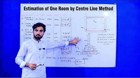 Estimation of One Room by Centre Line method | Centre Line Method |