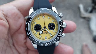 Bumblebee 40mm Chronograph Wristwatch Review  #https://14dolphins1.etsy.com/listing/4557102477
