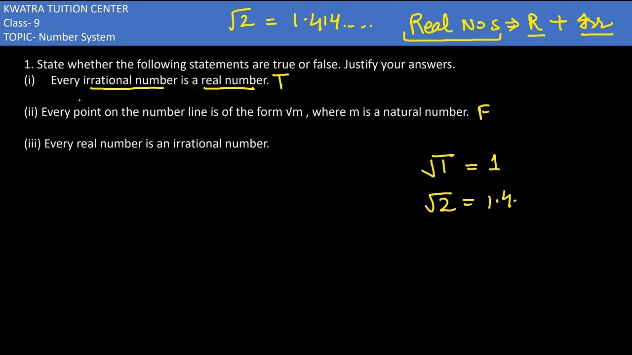 1. State whether the following statements are true or false. Justify your answers.(i) Every