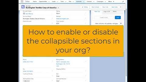 How to enable or disable the collapsible sections in your org?