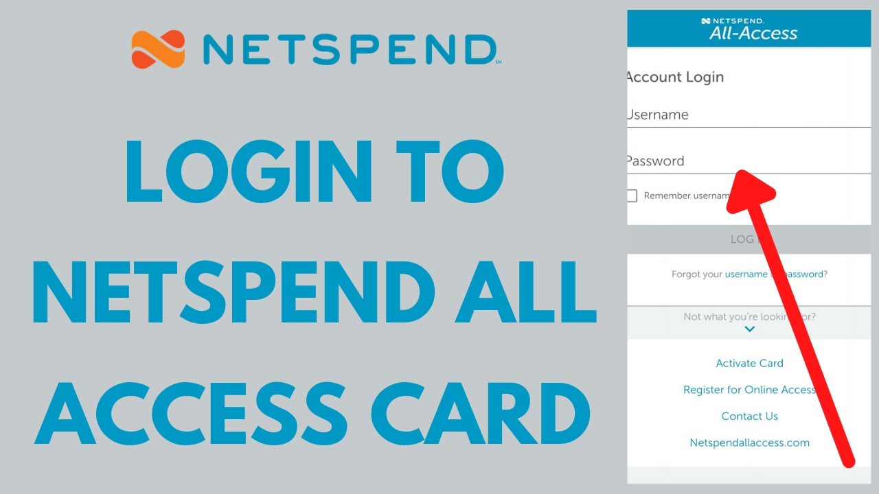 Netspend All Access Login Login To Netspend All Access Card 2021 