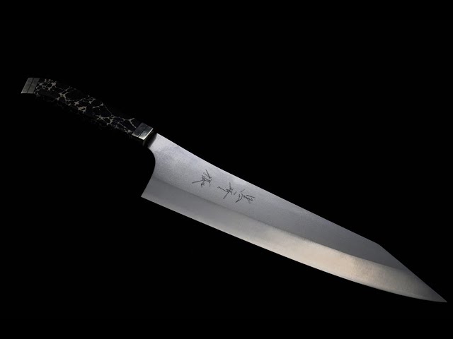 ⚡️黑崎優新月光VG-XEOS鋼西式牛刀24cm 黑白松石洋柄⚡️ - YouTube