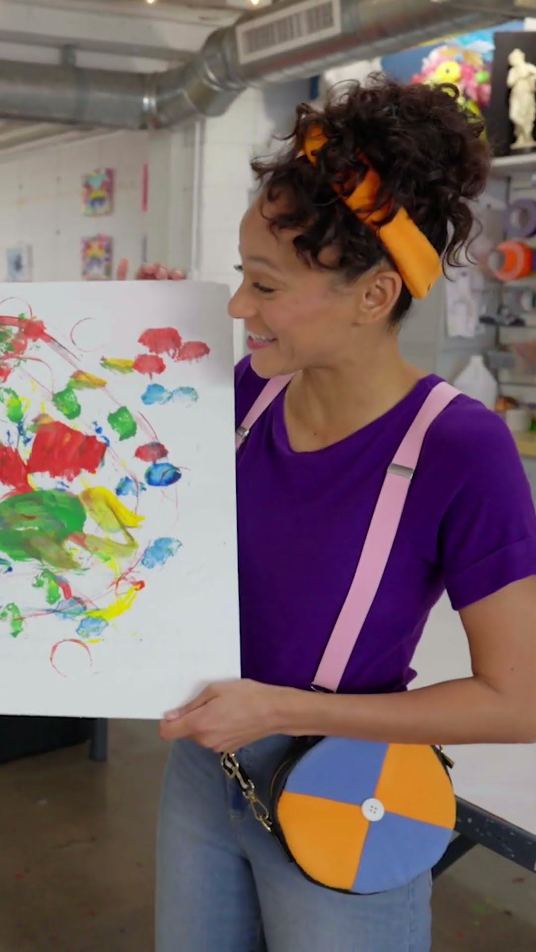 Crafting a Masterpiece Together?‍?? | Blippi Shorts | #shorts #blippi #blippimusic