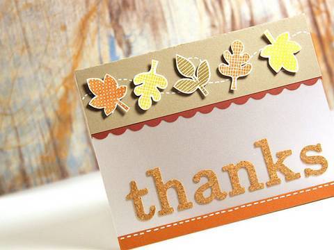 Thanks (Autumn Card) - Make a Card Monday #91 scrapbooking tarjetas