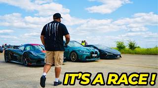 BMW G81 M3 vs Koenigsegg Jesko vs Lamborghini Revuelto | Drag Race