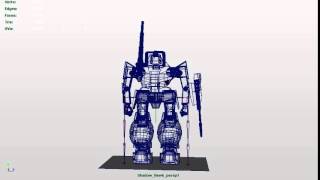 Shadow Hawk Wireframe Turntable