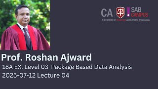 BSAA 32034 Package Based Data Analysis - 18A EXP 2025.07.12 @sabcampus