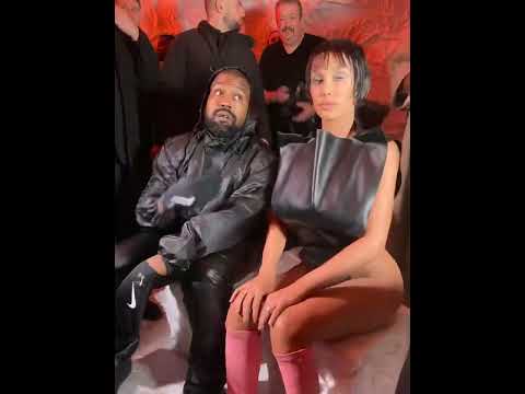 Kanye West and his wife Bianca Censori at Milan Fashion Week