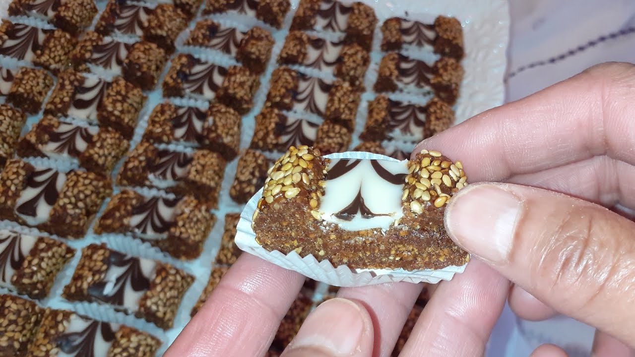 حلويات العيد🌙👌🏻حلوة الساقية بالكاوكاو بدون فرن أو مجهود بمقادير اقتصادية واللذة يا سلام😋👍🏻