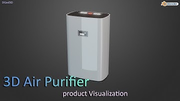 Air purifier 3D | Product Visualization | Modeling, Texturing, Animation and Rendering