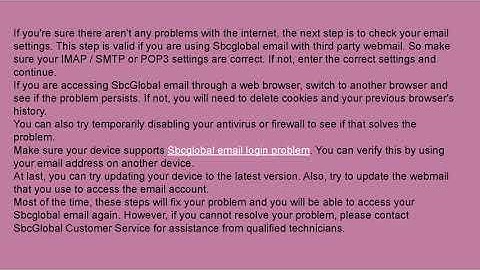 How To Resolve SBCGlobal Email Not Working Problem video